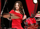 NEW YORK - DECEMBER 01: Meg White of the White Stripes performs on "The Daily Show With Jon Stewart," the first live band performance for the show, December 1, 2005 in New York City. (Photo by Scott Gries/Getty Images) NEW YORK - DECEMBER 01: Meg White of the White Stripes performs on "The Daily Show With Jon Stewart," the first live band performance for the show, December 1, 2005 in New York City. (Photo by Scott Gries/Getty Images)