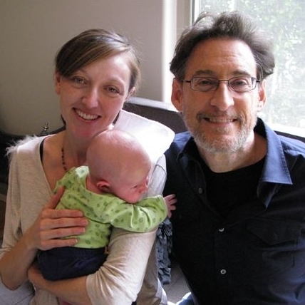 Pediatrician Harvey Karp with Anne Vanderpool and her son, 4-week-old Henry Wick.