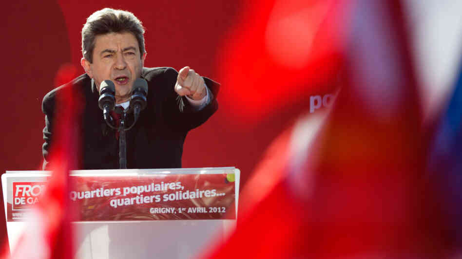 Jean-Luc Melenchon, the Left Front presidential candidate, draws huge crowds, rivaling those of mainstream candidates Nicolas Sarkozy and Francois Hollande. Here, he delivers a speech during a campaign meeting on April 1 in Grigny, outside Paris. Jean-Luc Melenchon, the Left Front presidential candidate, draws huge crowds, rivaling those of mainstream candidates Nicolas Sarkozy and Francois Hollande. Here, he delivers a speech during a campaign meeting on April 1 in Grigny, outside Paris.