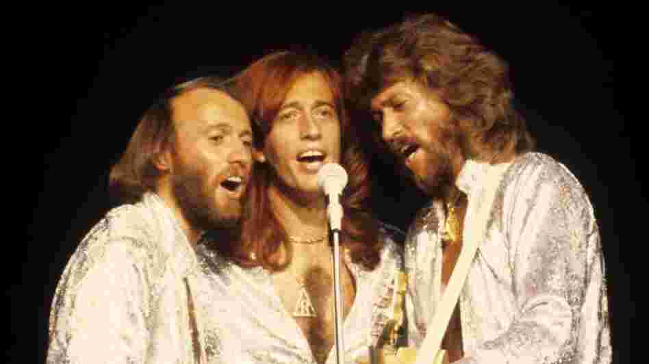 Robin Gibb (center) performs with brother Bee Gees Maurice (left) and Barry in 1979. Gibb died Sunday at the age of 62.