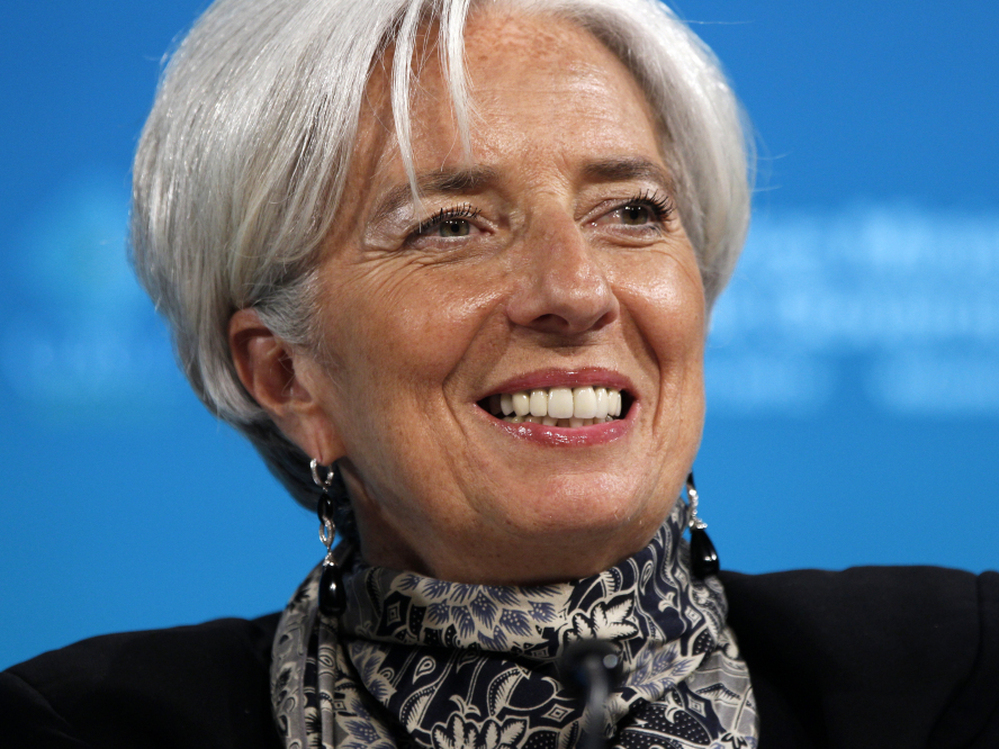 International Monetary Fund Managing Director Christine Lagarde announced Friday that the IMF had raised $430 billion, surpassing its stated goal.