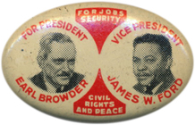 U.S. Communists have been running for office for decades. Above, the Party's presidential ticket in 1936. U.S. Communists have been running for office for decades. Above, the Party's presidential ticket in 1936.