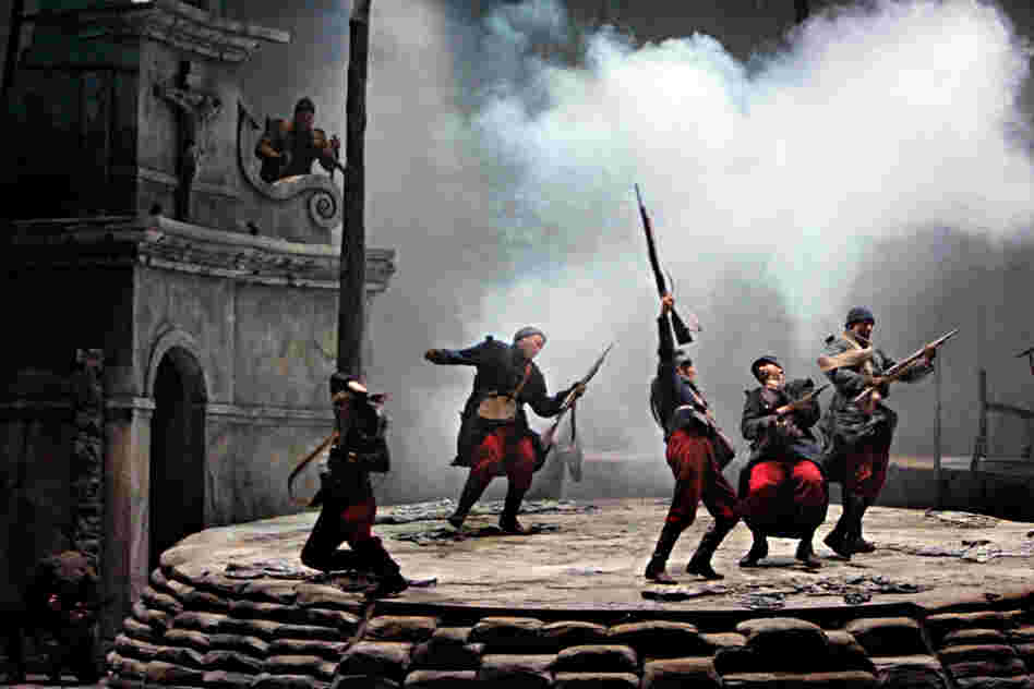 Shots are fired as the French and Scottish soldiers fail miserably in their attempt to storm a German bunker.