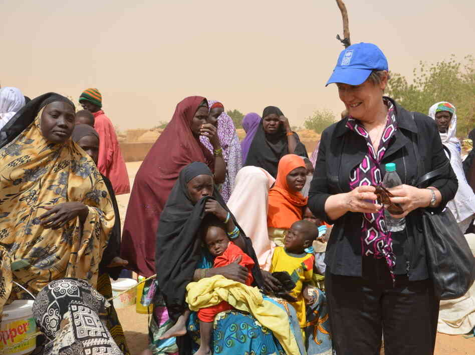 Helen Clark, administrator of the United Nations Development Programme, meets malnourished children on Feb. 17, 2012 as she visits western Niger — a country that has been hit by a months-long food crisis. Helen Clark, administrator of the United Nations Development Programme, meets malnourished children on Feb. 17, 2012 as she visits western Niger — a country that has been hit by a months-long food crisis.
