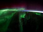 From NASA's 'Walking on Air' video, a view of an aurora from space. From NASA's 'Walking on Air' video, a view of an aurora from space.