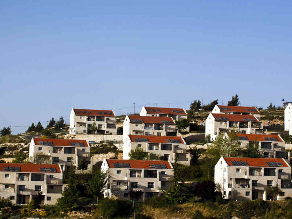 A view of the Ulpana outpost in the West Bank on Sunday. Israeli courts have ruled that it was built on Palestinian land and ordered it demolished by May 1.