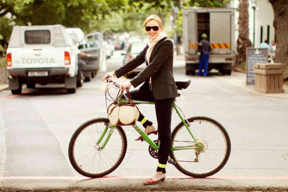 Tanya Fouche: "I love to cycle, I feel free — like I'm flying. If I'm stuck in traffic I'm so frustrated and it does nothing for me. I also don't like walking, so even if I had to go one block I'd rather cycle. ... It really does something to me, spiritually, personally... whatever."