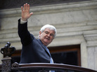 Newt Gingrich waves to supporters as he leaves a campaign stop in Buffalo, N.Y., last week. Newt Gingrich waves to supporters as he leaves a campaign stop in Buffalo, N.Y., last week.