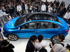 China is now the world's largest market for cars, and the Auto China 2012 car show is now taking place in Beijing. Here, the Denza electric car, a joint creation by Daimler and Chinese manufacturer BYD, is unveiled Monday. China is now the world's largest market for cars, and the Auto China 2012 car show is now taking place in Beijing. Here, the Denza electric car, a joint creation by Daimler and Chinese manufacturer BYD, is unveiled Monday.