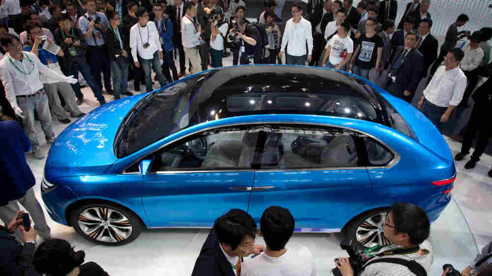 China is now the world's largest market for cars, and the Auto China 2012 car show is now taking place in Beijing. Here, the Denza electric car, a joint creation by Daimler and Chinese manufacturer BYD, is unveiled Monday. China is now the world's largest market for cars, and the Auto China 2012 car show is now taking place in Beijing. Here, the Denza electric car, a joint creation by Daimler and Chinese manufacturer BYD, is unveiled Monday.