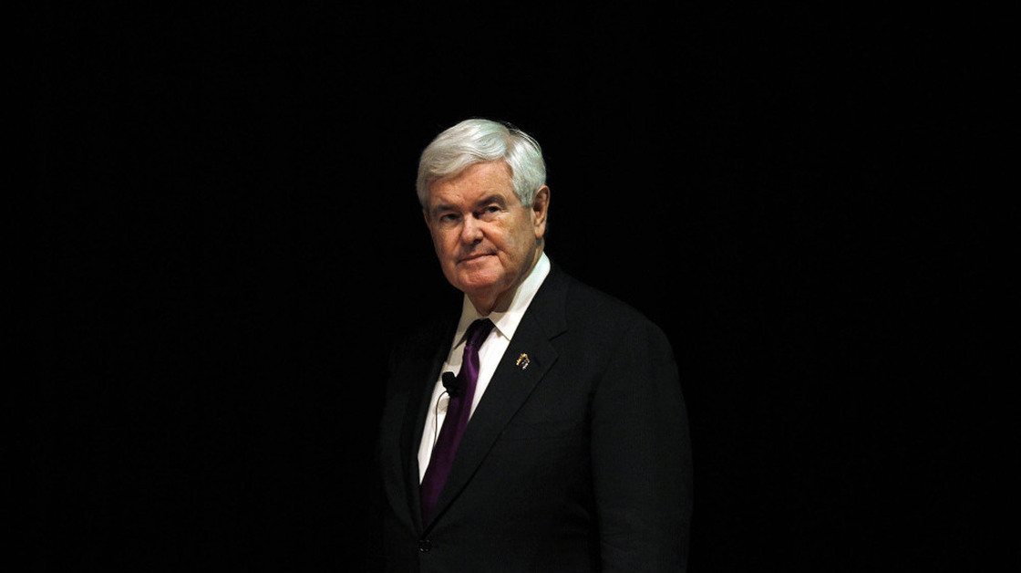 Newt Gingrich speaks at Marquette University in Milwaukee on March 29.