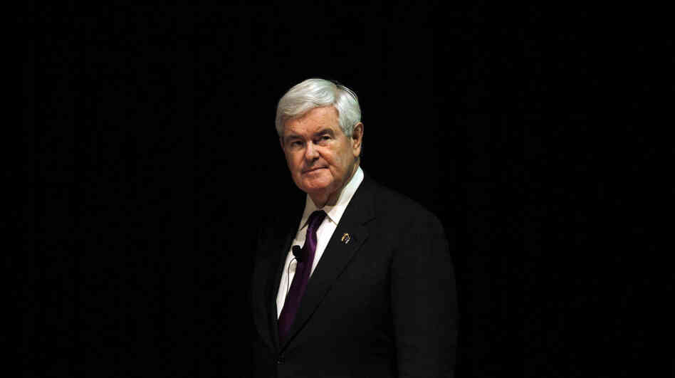 Newt Gingrich speaks at Marquette University in Milwaukee on March 29.