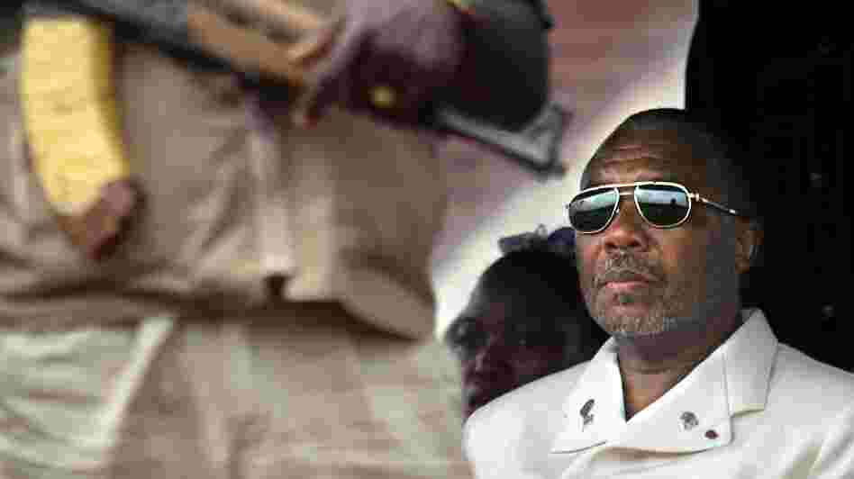 Liberian President Charles Taylor, shown here in the capital Monrovia in 2003, is charged with 11 counts of war crimes and crimes against humanity — including murder, rape, sexual slavery and the use of child soldiers — in neighboring Sierra Leone. A verdict is expected Thursday.