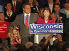 In this photo taken in November 2010, Lt. Gov.-elect Rebecca Kleefisch speaks to supporters in Pewaukee, Wis. In this photo taken in November 2010, Lt. Gov.-elect Rebecca Kleefisch speaks to supporters in Pewaukee, Wis.