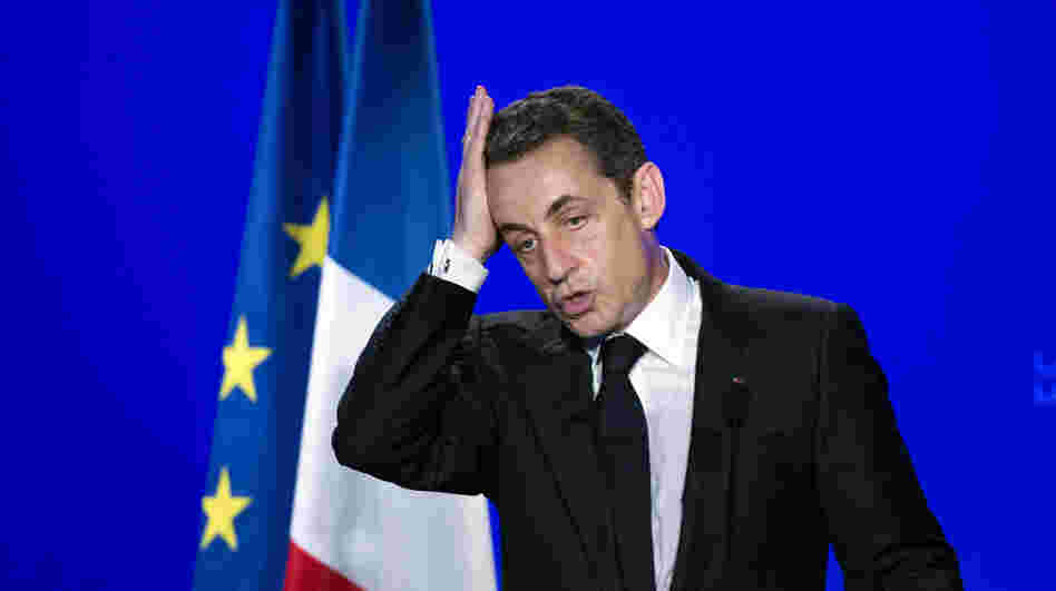 European leaders keep getting driven from office by voters upset with the continent's ongoing economic problems. French President Nicolas Sarkozy, shown here at a campaign event on Thursday, is trailing in opinion polls in advance of a May 6 runoff election. European leaders keep getting driven from office by voters upset with the continent's ongoing economic problems. French President Nicolas Sarkozy, shown here at a campaign event on Thursday, is trailing in opinion polls in advance of a May 6 runoff election.