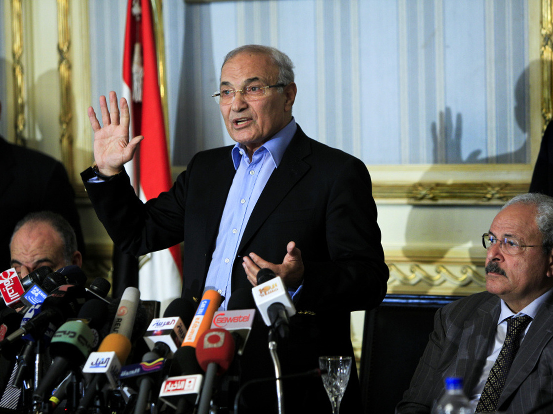 Ahmed Shafiq, who served as prime minister under Hosni Mubarak, will be allowed to take part in Egypt's presidential race. The country's election commission said Thursday that he is eligible, one day after he had been ruled ineligible. In this photo, he's shown speaking at a news conference in February 2011.