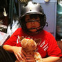 Noah Stewart shelters in the closet just 15 minutes before an April 2011 tornado demolished his house. Wearing the helmet may have saved his life, one doctor says.
