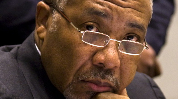 Former Liberian President Charles Taylor, in court on Feb. 8, 2011. (AFP/Getty Images)