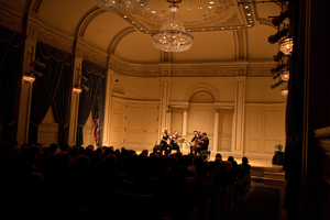 The group played at Carnegie's most intimate and very elegant Weill Recital Hall. As one audience member remarked during intermission, this is the "sweetest place for chamber music."