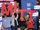 Supporters of Republican presidential candidate Mitt Romney cheer as they wait for his arrival April 24 in Manchester, N.H. Supporters of Republican presidential candidate Mitt Romney cheer as they wait for his arrival April 24 in Manchester, N.H.