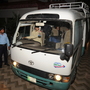 Pakistani policemen escort a minivan carrying family members of slain al-Qaeda chief Osama bin Laden, in Islamabad, earlier today. Pakistani policemen escort a minivan carrying family members of slain al-Qaeda chief Osama bin Laden, in Islamabad, earlier today.