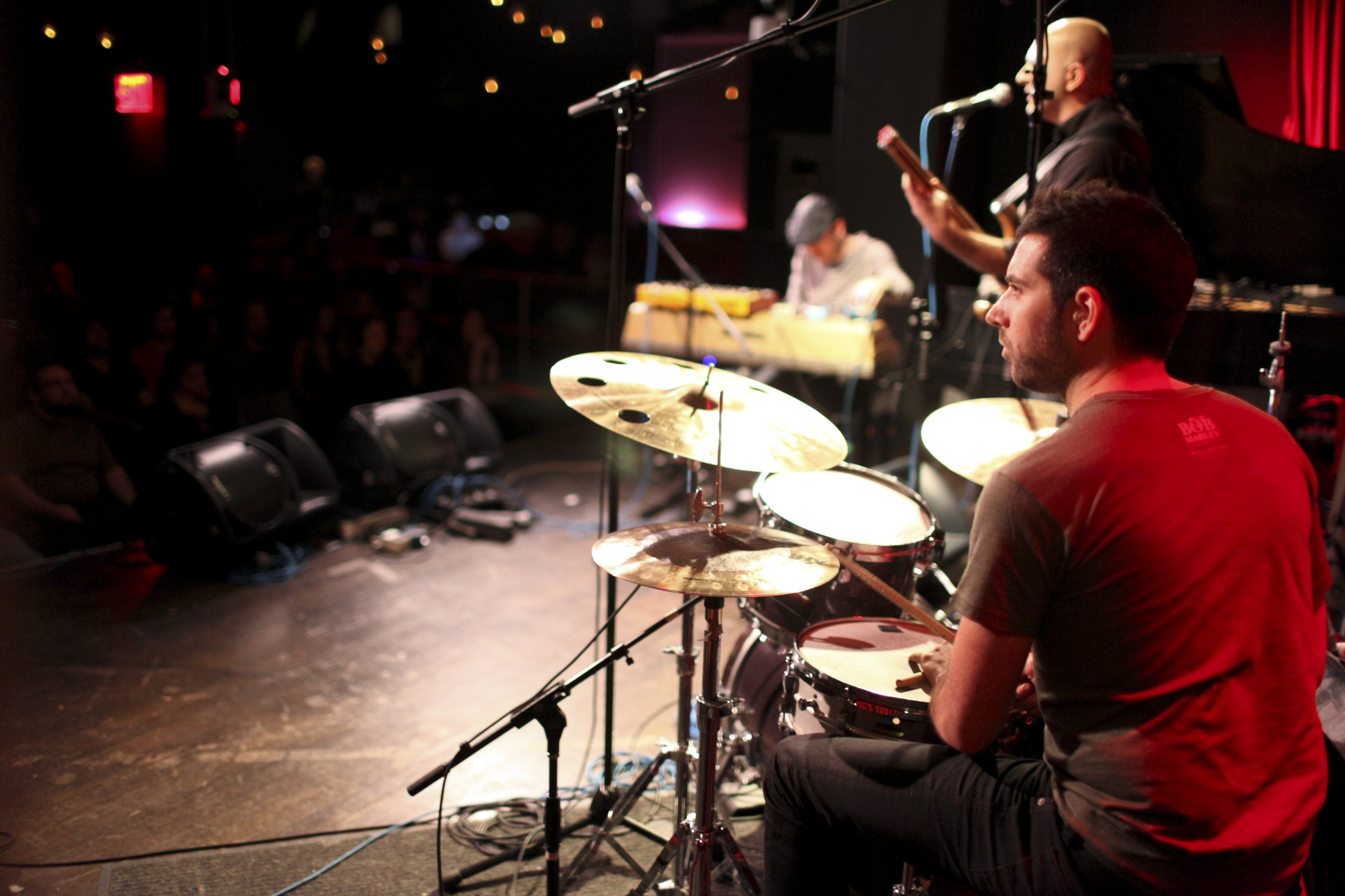 Drummer Mark Guiliana and the band.