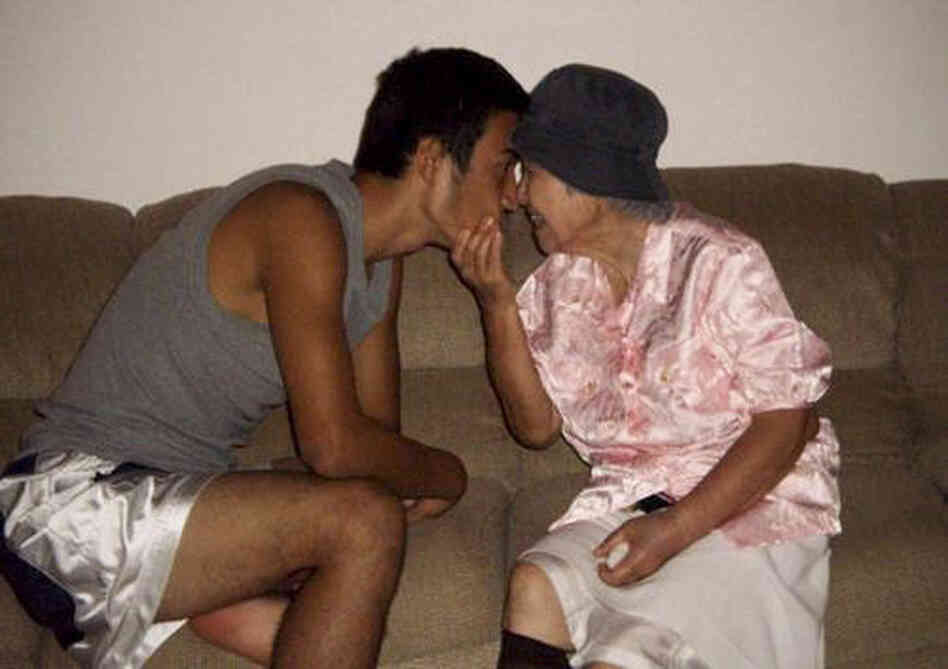 Yoshiko Okuyama of Keaau City, Hawaii sent in this photo of her 20-year-old son and her 82-year-old mother. Yoshiko Okuyama of Keaau City, Hawaii sent in this photo of her 20-year-old son and her 82-year-old mother.