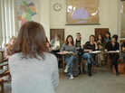 Wellesley College English professor Yoon Lee teaches a class on the rise of the novel. Wellesley College English professor Yoon Lee teaches a class on the rise of the novel.
