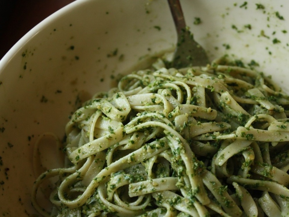 This pesto originated in the wilds of a Pittsburgh backyard.