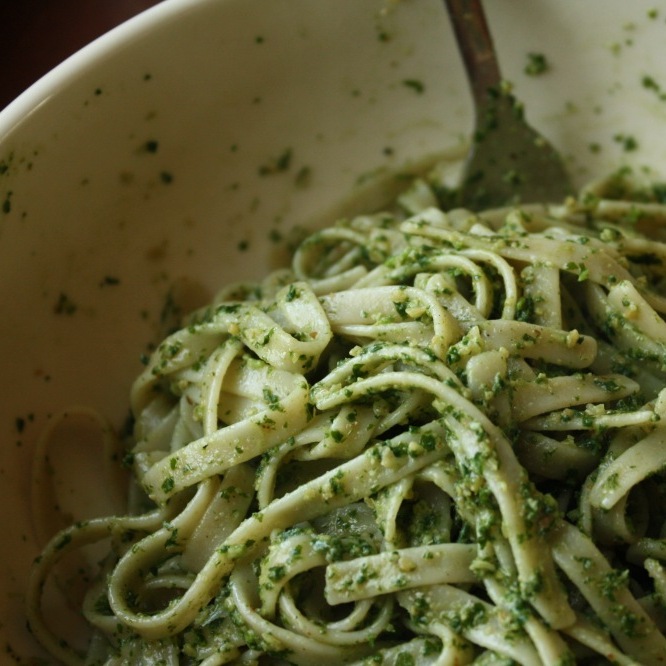 This pesto originated in the wilds of a Pittsburgh backyard.