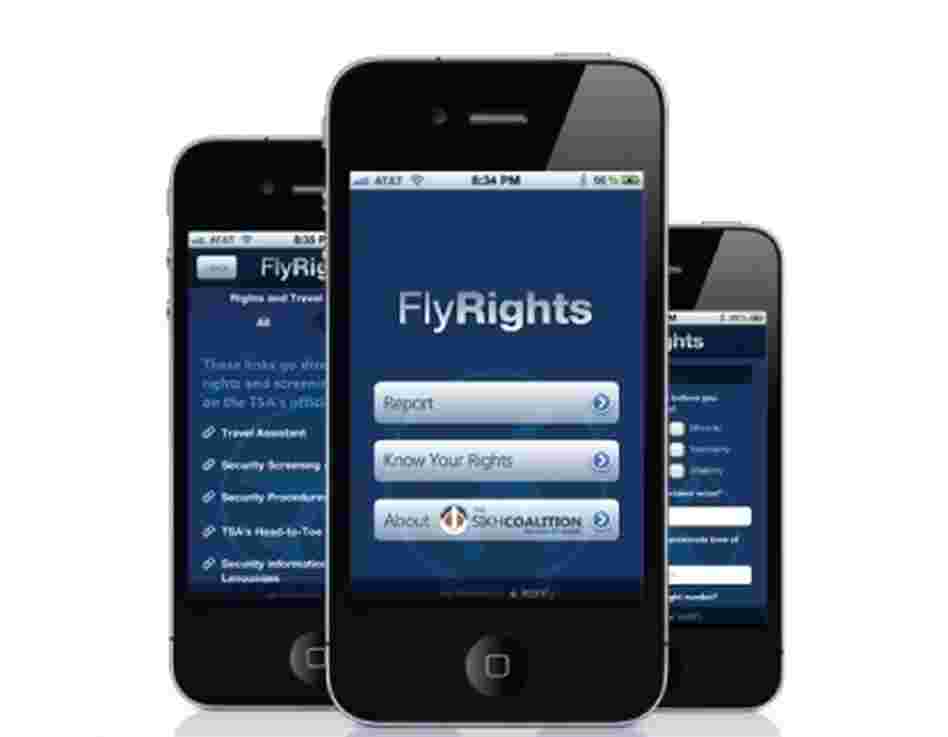 The FlyRights mobile app, created by The Sikh Coalition, will be available for download on Androids and iPhones starting Monday, April 30. The FlyRights mobile app, created by The Sikh Coalition, will be available for download on Androids and iPhones starting Monday, April 30.