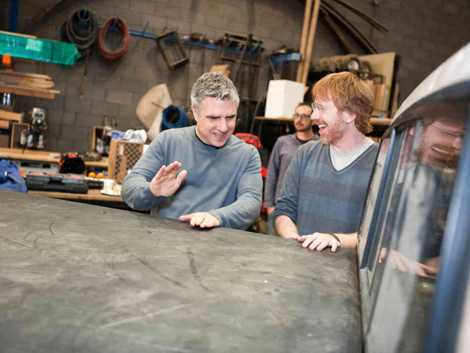Co-composer Trey Anastasio of the band Phish (right) and director Neil Pepe at a rehearsal for the show. Co-composer Trey Anastasio of the band Phish (right) and director Neil Pepe at a rehearsal for the show.