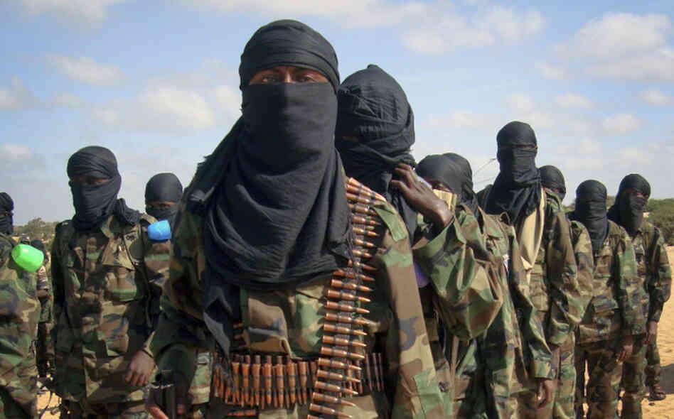 Thousands of Somalis gathered at a militant-organized demonstration on the outskirts of Mogadishu, Somalia, in support of the merger of the Somali militant group al-Shabab with al-Qaida, which was announced in February by al-Qaida leader Ayman al-Zawahiri.