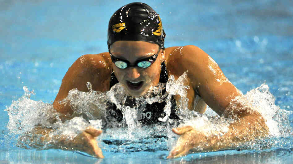 Rebecca Soni swims in the women's 200 breaststroke final at the Austin (Texas) Grand Prix swim meet in January. She won a gold medal in the event at the 2008 Olympics and hopes to repeat this summer in London.