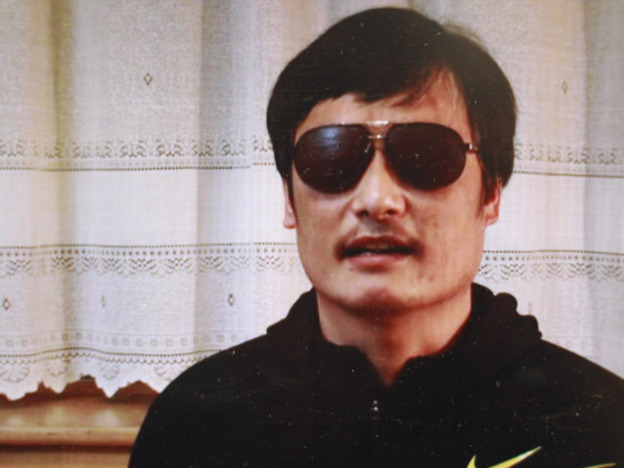 Chen Guangcheng, in an image from a YouTube video.