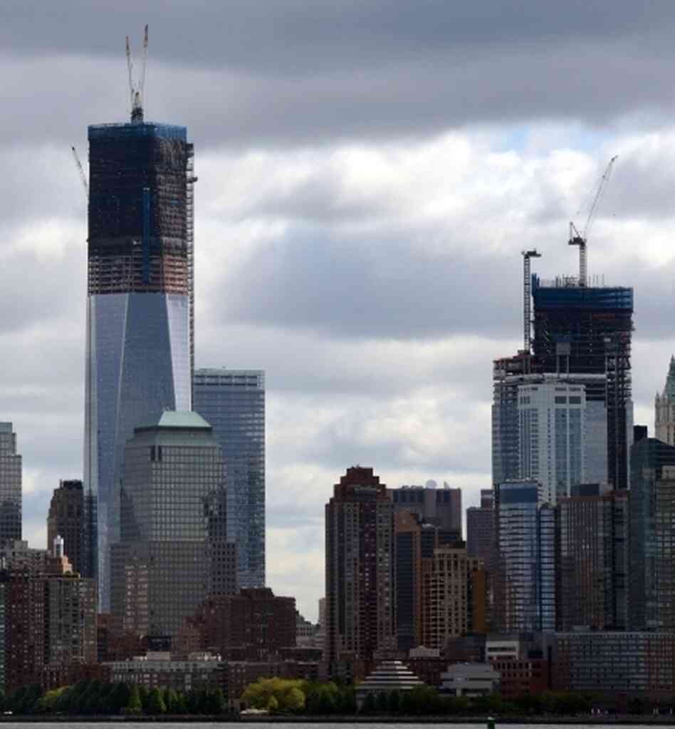 Rising above the Manhattan skyline: 1 World Trade Center.