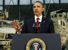 U.S. President Barack Obama delivers an address to the American people on U.S. policy and the war in Afghanistan during his visit to Bagram Air Base on Tuesday. U.S. President Barack Obama delivers an address to the American people on U.S. policy and the war in Afghanistan during his visit to Bagram Air Base on Tuesday.