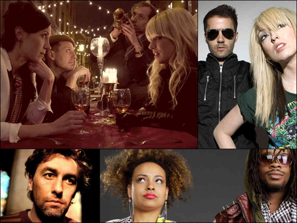 Clockwise from upper left: Tu Fawning, The Ting Tings, The Memorials, Yann Tiersen Clockwise from upper left: Tu Fawning, The Ting Tings, The Memorials, Yann Tiersen