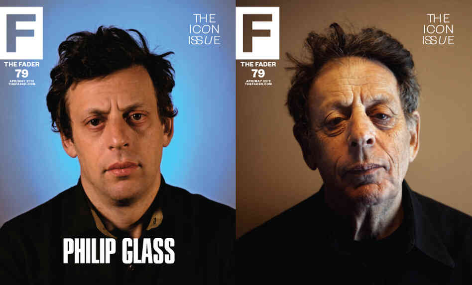 Images of Philip Glass from The Fader's Icon issue.