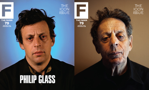 Images of Philip Glass from The Fader's Icon issue.