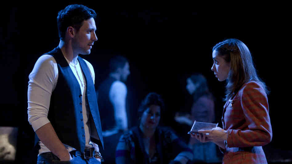 In Once, based on the cult-favorite Irish indie movie, a guy (Steve Kazee) and a girl (Cristin Milioti) fall in love during a whirlwind week of songwriting in Dublin. The show has earned 11 Tony nominations, including two for its leads.