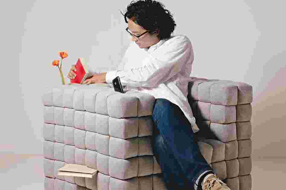 Lost In Sofa: Books can be "shelved between the cushions" of Tokyo designer Daisuke Motogi's "Lost in Sofa."