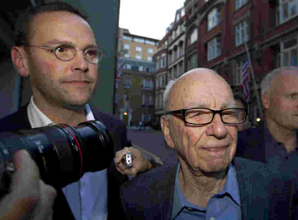 Rupert Murdoch, shown above with his son James (left) last July.