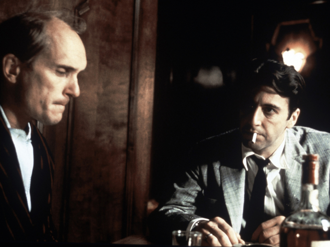 Robert Duvall and Al Pacino in a scene from The Godfather Part II.