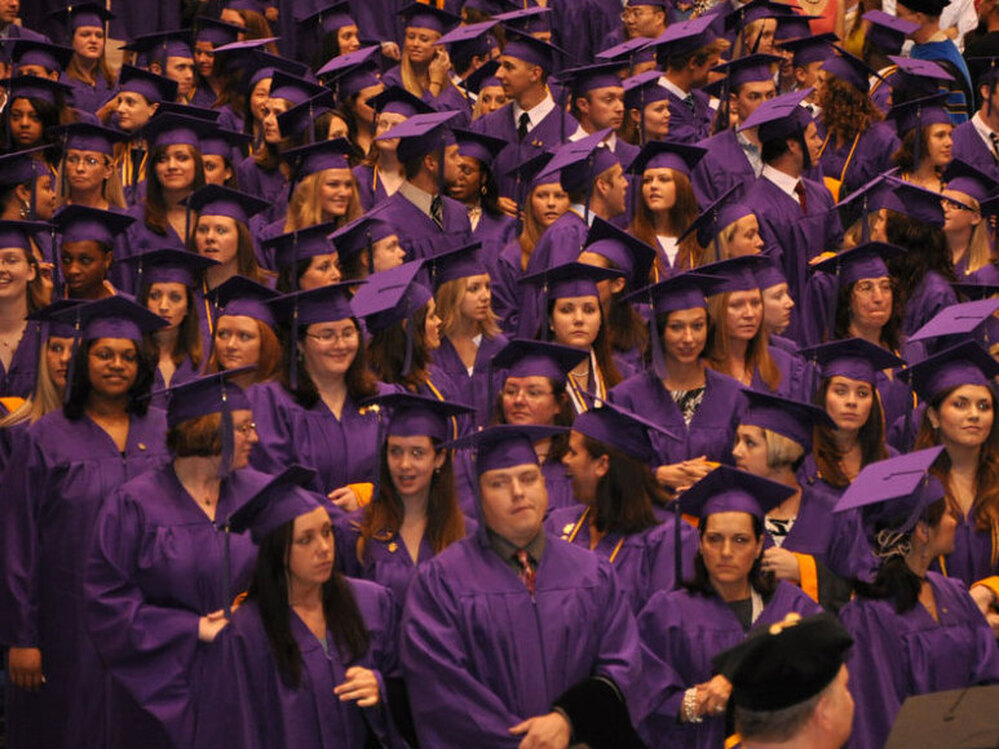 Elmira College graduates gather at their 2010 commencement.