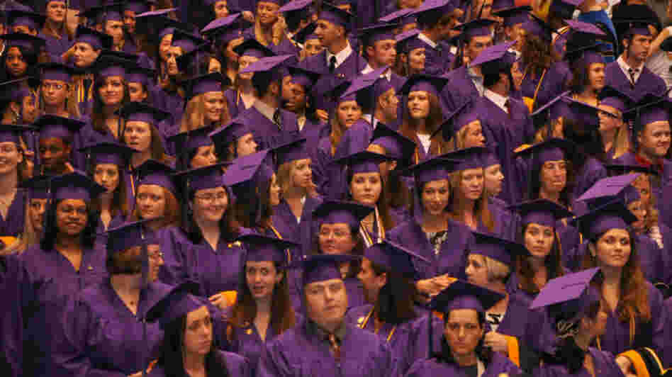Elmira College graduates gather at their 2010 commencement.