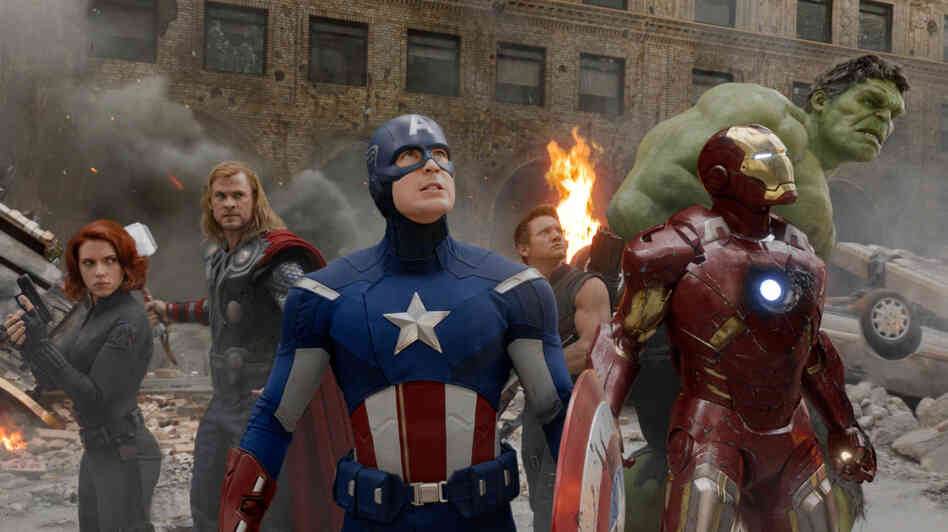 When The World Needs Saving: Marvel superheroes Black Widow (Scarlett Johansson), Thor (Chris Hemsworth), Captain America (Chris Evans), Hawkeye (Jeremy Renner), Iron Man (Robert Downey Jr.) and the Hulk (Mark Ruffalo) are the world's last line of defense — but that doesn't mean they get along. When The World Needs Saving: Marvel superheroes Black Widow (Scarlett Johansson), Thor (Chris Hemsworth), Captain America (Chris Evans), Hawkeye (Jeremy Renner), Iron Man (Robert Downey Jr.) and the Hulk (Mark Ruffalo) are the world's last line of defense — but that doesn't mean they get along.