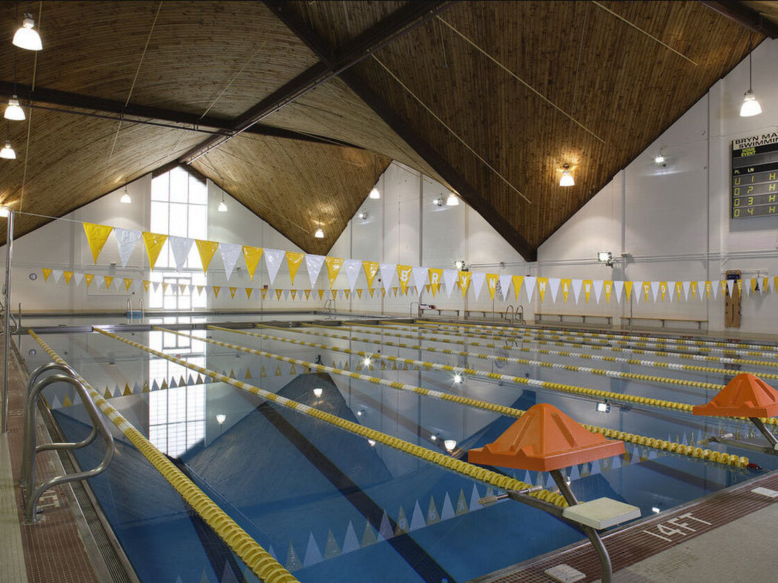 The pool at Bryn Mawr College's Bern Schwartz Fitness and Athletic Center. Bryn Mawr is one of a handful of colleges that requires students to pass a swimming test to graduate.