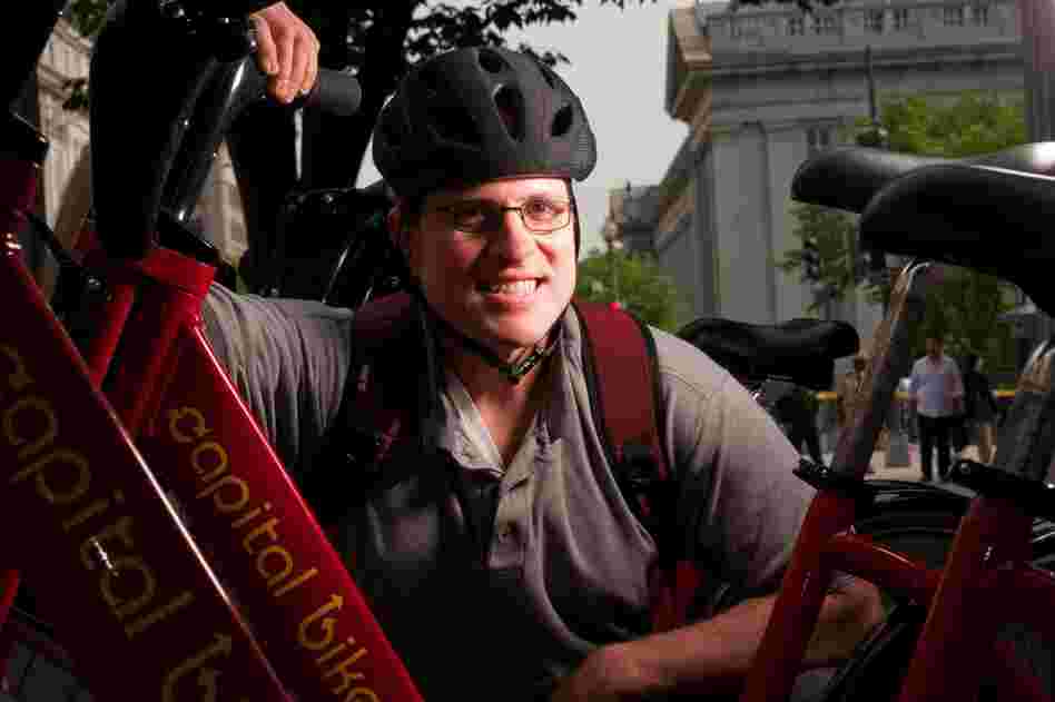 Tom Suppan, a "bicyclist by nature," rarely rides without a helmet. "I've fallen too often not to wear one," he says. "If I hadn't had the helmet on, I'd have been in bad shape."