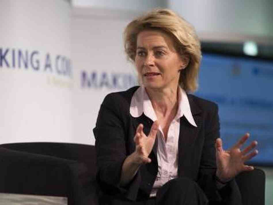 Germany's first female Minister for Labor and Social Affairs, Ursula von der Leyen, speaks at the conference, "Returning to Jobs and Growth," in Washington, D.C. Germany's first female Minister for Labor and Social Affairs, Ursula von der Leyen, speaks at the conference, "Returning to Jobs and Growth," in Washington, D.C.